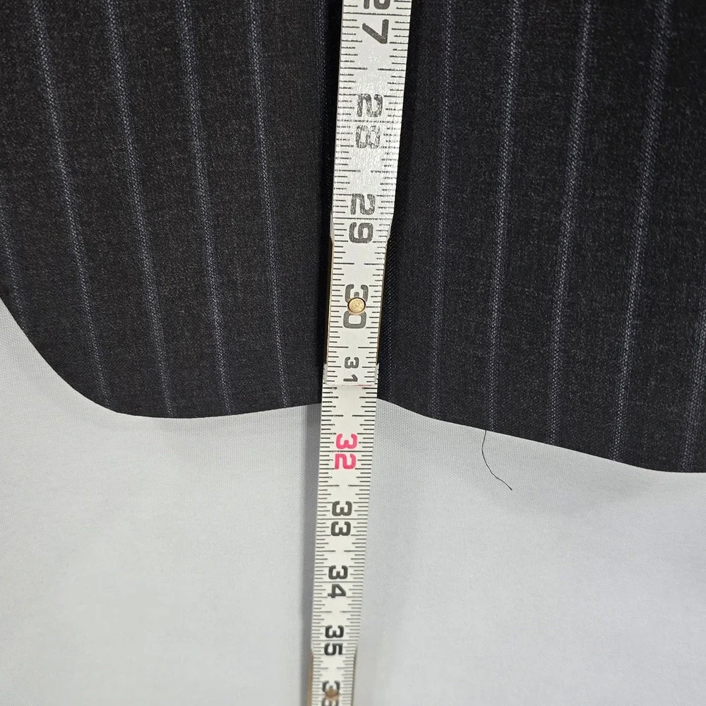 Canali Blazer Sport Coat Pinstripe Made‎ in Italy 100% Wool Bemberg Men Size 54